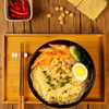 liji تصميم جديد صيني المعكرونة التقليدية lo mein noodles 450g shrimp Roe Noodles